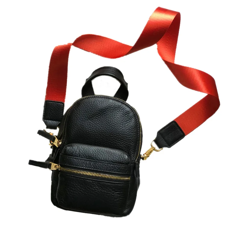 Тип Кожаная двойная сумка через плечо женская воловья сумка Многофункциональный рюкзак