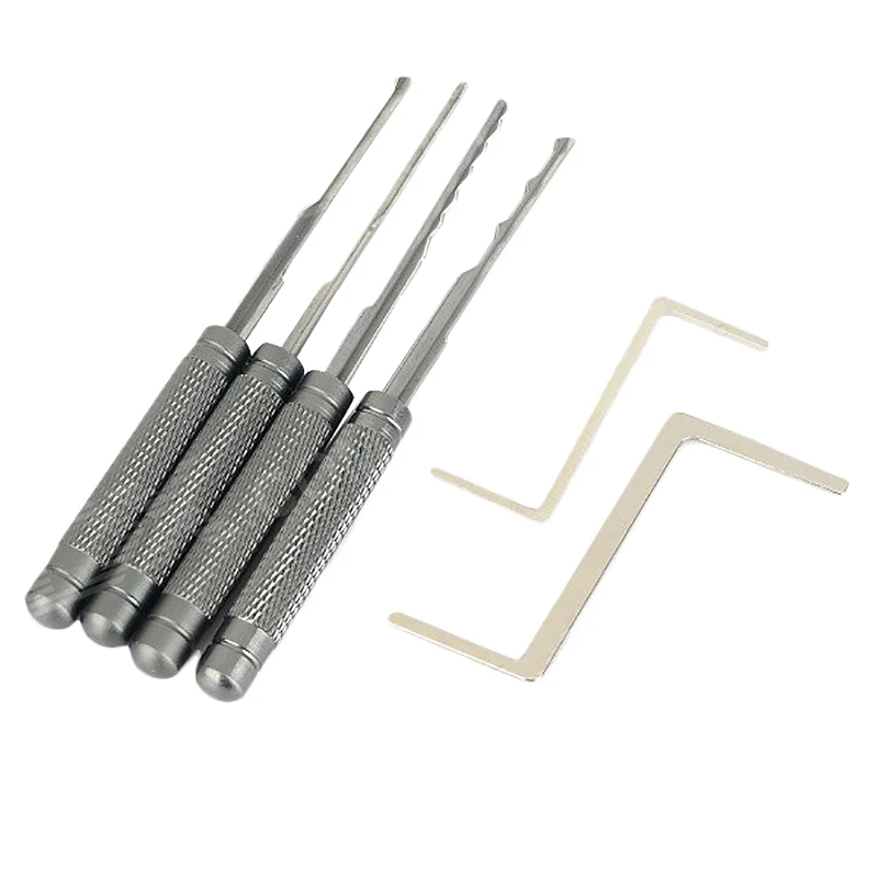 

6-In-1 Universal Handy Lock Picks Set Key Extractor Set- Grey