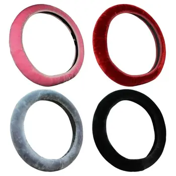 

Soft Plush Spring Steering Wheel Cover Wool Cover Winter Warm Auto Car Interior