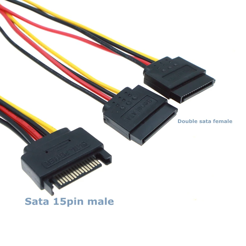 0.2m SATA 15pin Straight Elbow Male to SATA SSD IDE 4Pin Female Power Adapter Cable Description Image.This Product Can Be Found With The Tag Names Computer Cables Connecting, Computer Peripherals, PC Hardware Cables Adapters