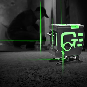 

Self-Leveling 12 Lines 3D Laser Level 360 Degre Horizontal And Vertical Cross Lines Green Laser Line With Lithium Battery