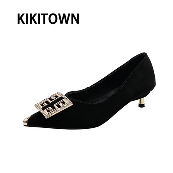 

Elegant French girl's single shoes 2020 new fashion women's shoes water diamond Stiletto High Heels