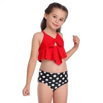 

Girls Baby Two Piece swimsuits New Children Swimwear Print Two Piece Swimsuit Matching Swimwear Clothing Suit #1220