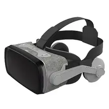 Умные очки виртуальной реальности 3D VR смартфоны Android IOS наушники серый шлем очки для смартфона 3,5 мм