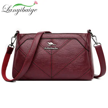 

2020 luxury Crossbody bag for women sheepskin Shoulder Bags Solid color Handbag Simple square bags ladys leather messenger bag