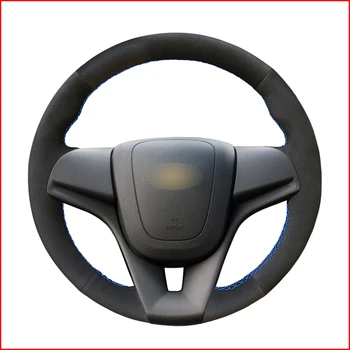 

MEWANT Black Suede Hand Sew Comfortable Soft Steering Wheel Cover for Chevrolet Cruze 2009-2014 Aveo 2011-2014 Orlando 2010-2015