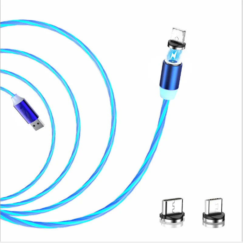 android phone charger Magnetic Glow LED Lighting Fast Charging  USB Cable for Xiaomi Redmi 8 8A 7A 6A 5 Plus 4A 4X 5A Note 7 8 Pro 8T iPhone Samsung new android charger