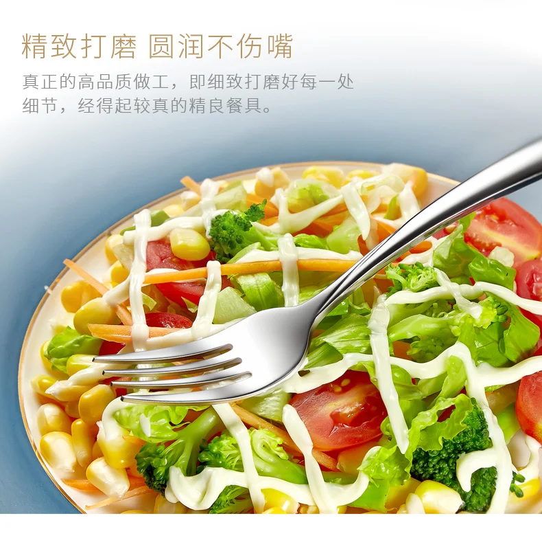Portable 3pcs Stainless Steel Spoons Cutlery Set Stainless Steel Tableware Stainless Steel Dinnerware Silverware Set New II50DCS