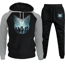 ^#Cheap Sailor Moon Hoodies Men Raglan Streetwear Autumn Winter New 2019 Suit Male Japan Anime Casual Fleece Hooded+Pants 2 Piece Set ^#Cheap Sailor Moon Hoodies Men Raglan Streetwear Autumn Winter New 2019 Suit Male Japan Anime Casual Fleece Hooded+Pants 2 Piece Set