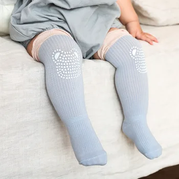 

2020 New summer mesh thin cotton anti-mosquito baby Socks non-slip baby socks children knee protection 0-3 years old