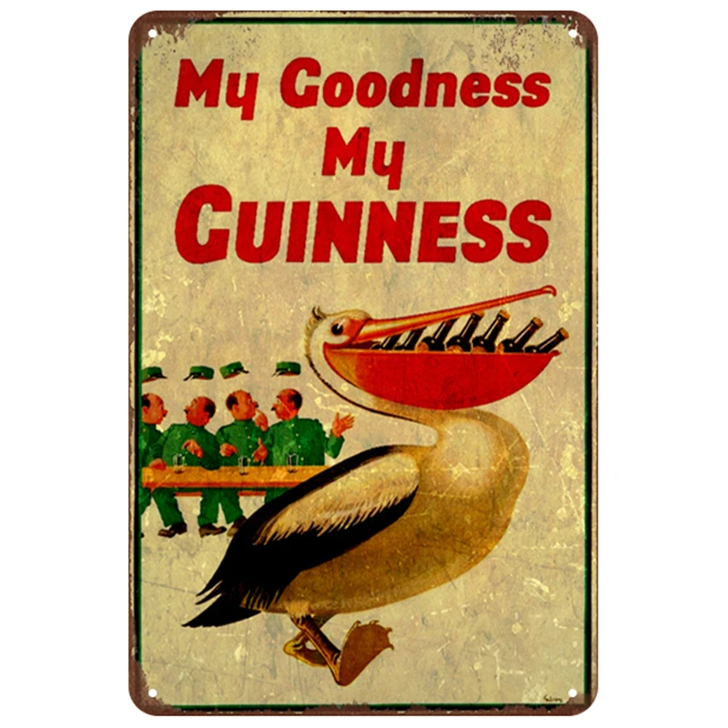 Guinness табличка, металлическая винтажная жестяная вывеска, булавка, потертый шик, Декор, винтажные металлические знаки, украшение для бара, металлический плакат для паба, металлическая пластина - Цвет: 7
