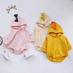 Dianasour/Комбинезоны для маленьких девочек, одежда для новорожденных мальчиков, комбинезон, толстовка с капюшоном, наряд для фотосессии от 0 до
