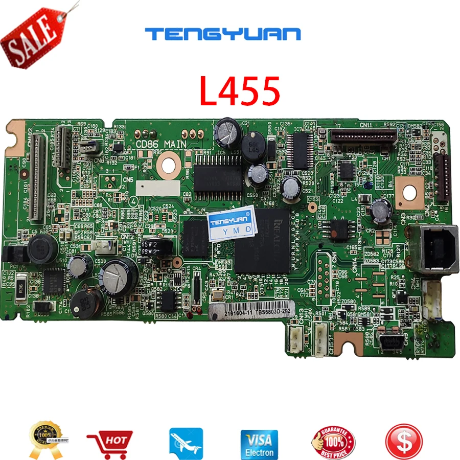 Placa base Original formateadora para Epson L355, L455, L555, L565, Tablero  Principal, piezas de impresora|Piezas de impresora| - AliExpress