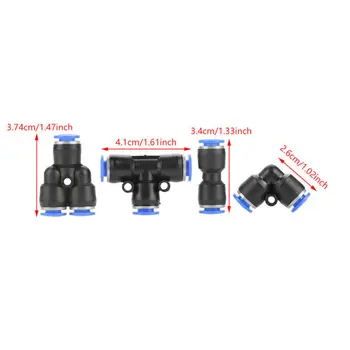 

Fittings Tube Plastic High-precision threads 40pcs 6mm 1/4 Inch Connector