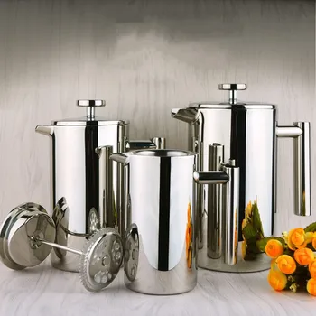 

1000ML French Press Coffee Maker Stainless Steel espresso Coffee Machine High Quality Double-Wall Insulated Coffee Tea Maker