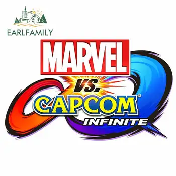 

EARLFAMILY 13cm x 8.1cm for Marvel Vs. Capcom Infinite Chords Vinyl Car Sticker DIY Motorcycle Body for Car Decoration Decals