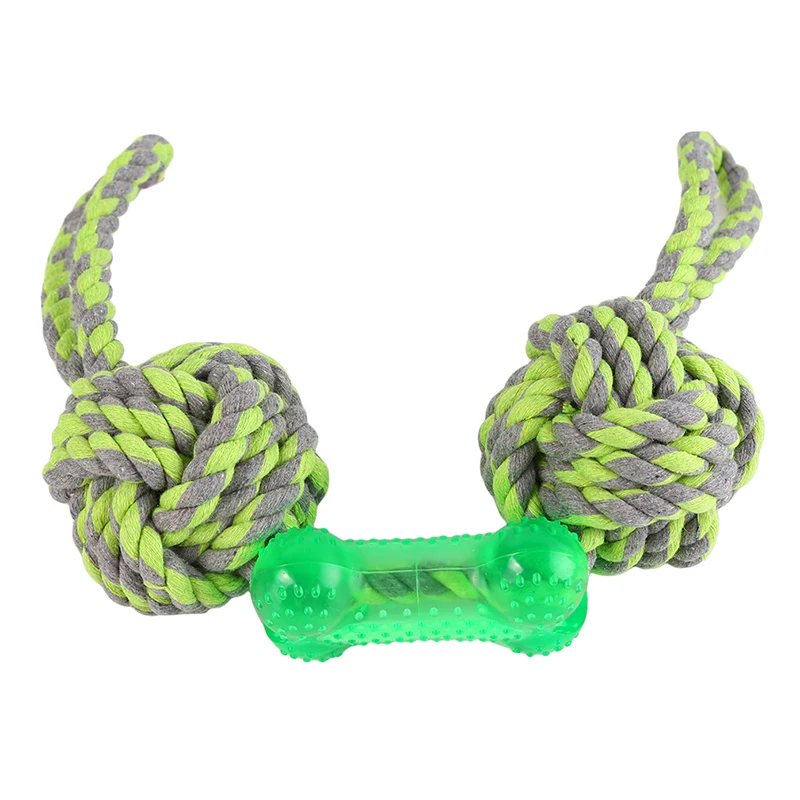 green Жевательные игрушки для собак, жевательные игрушки в форме костяного шара, Жевательные Зубы, чистящие уличные игрушки для тренировок, веселые игрушки для чистки зубов, игрушки для домашних животных, щенков - Цвет: green