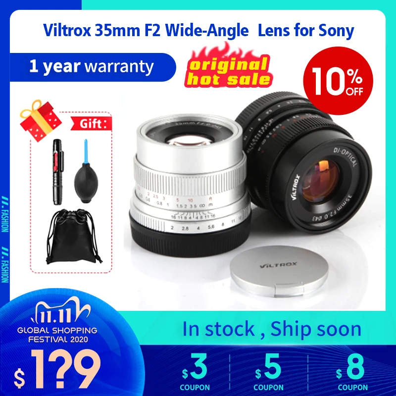 Viltrox 35 мм F2 широкоугольный объектив с широкой диафрагмой фиксированным фокусным