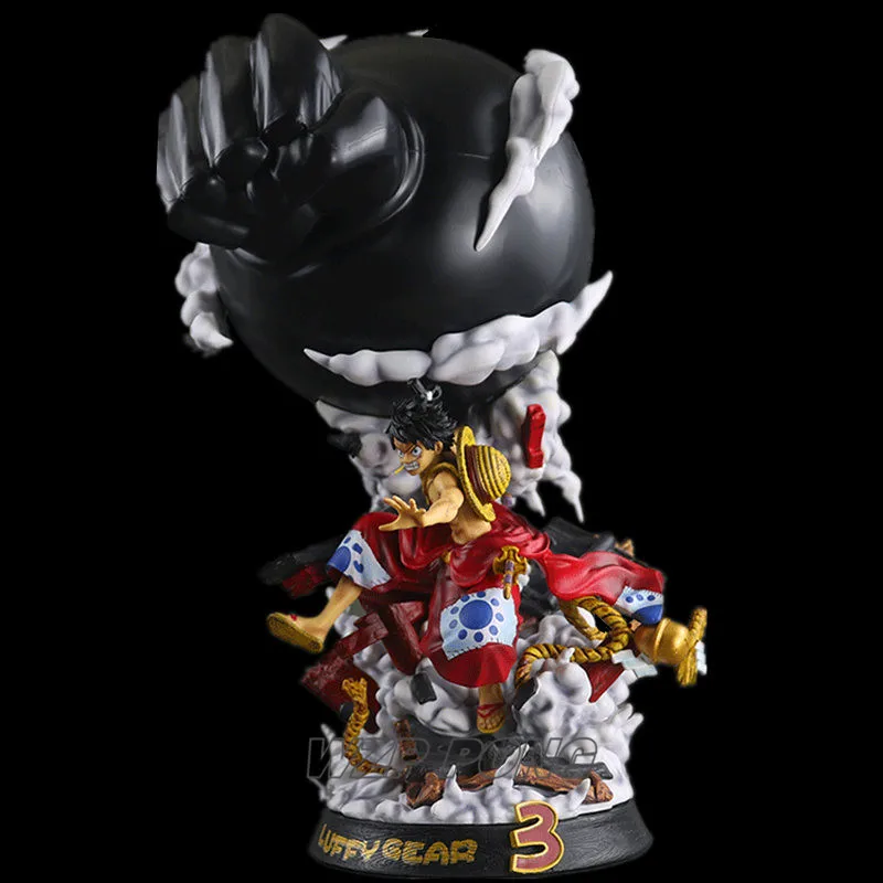 40 см цельное кимоно Битва Ver Обезьяна D Luffy gear 3 Bound Man King Kong пистолет фигурка Коллекционная модель игрушки