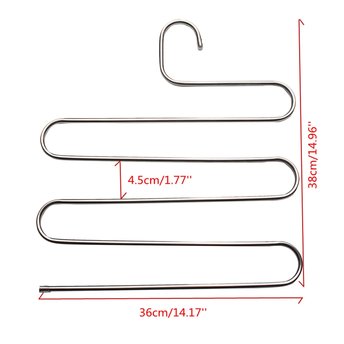 5-Layer Clothes Pants Hanger Trouser Multi Layers Storage Rack Wardrobe Organizer Stainless Steel Necktie Shelf Space Saver