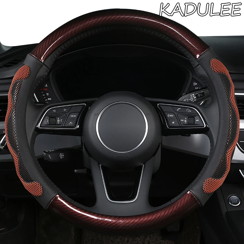 Кожа из микрофибры KADULEE чехол рулевого колеса автомобиля для Buick Королевский бис