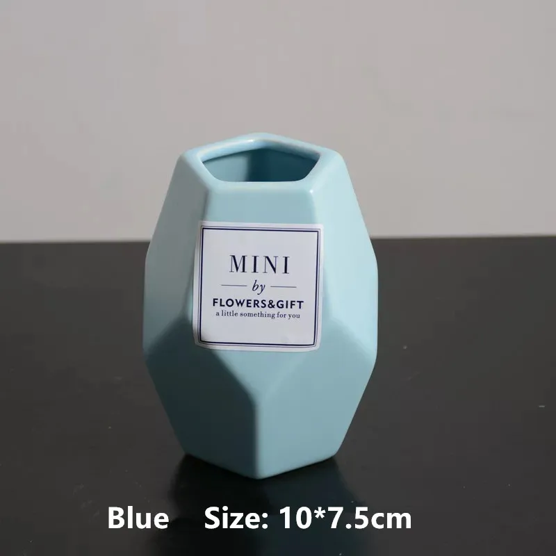 BLUE SMALL Косметическая баночка для кистей, керамический Настольный органайзер, держатель для кистей, держатель для банок, держатель-стеллаж для ручек, декоративная коробка для макияжа - Цвет: BLUE SMALL