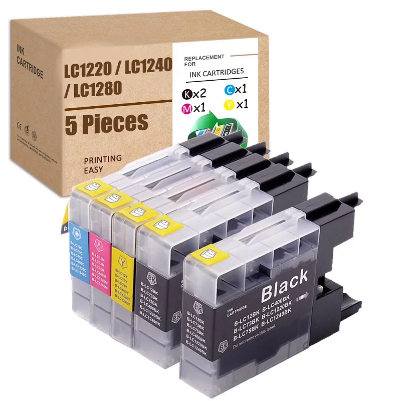 For Brother Ink Cartridge LC1280 LC1240 Printer Ink LC1220 for MFC-J280W J430W J435W J5910DW J625DW J6510DW J6910DW DCP-J725DW 