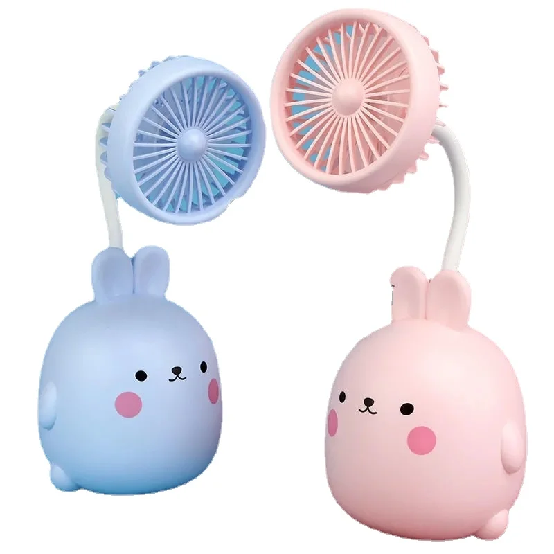 

Mini Fan Desktop Fan Summer Handheld Fan Going Out Mini Fan Cartoon USB Charging Office Student Dormitory Desktop Office