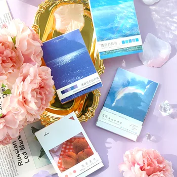 

Help Pomelo White Cowhide Stickers Winds, and Summer Series INS Creative Simple Hipster PDA Material 10 Sheets