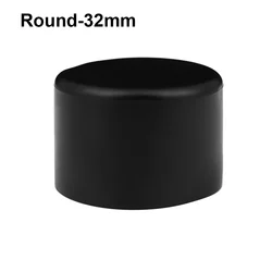 Black Silicone Furniture Leg Caps - Non - slip Floor Protector Pads (Set of 4) (Round - 32mm)