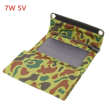 

7W 5V Portable Solar Cells USB Charger Folding Solar Panel Power Source for Mobile Cell phones GPS Digital Camera PDA