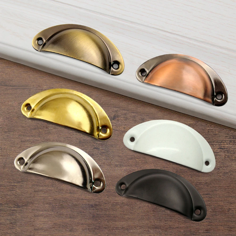 6PCS Retro Metal Kitchen Drawer Cabinet Door Handle And Furniture Knobs Handware Cupboard Antique Brass Shell Pull Handles|Cabinet Pulls|   - AliExpress
