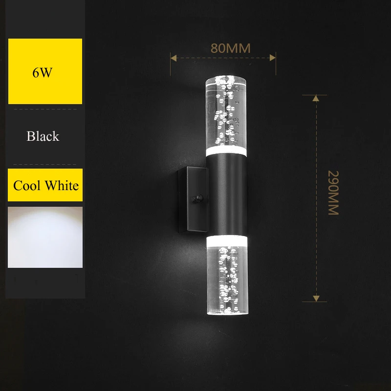 interior cabeça dupla conduziu lâmpada de parede moderna para cima baixo alumínio cristal bolha luz parede quarto sala estar corredor decoração luzes