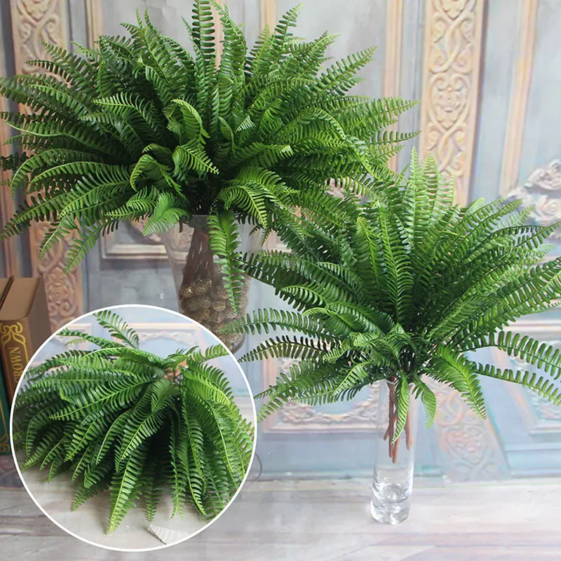 Зеленый имитации растение домашнее украшение сушеные цветы Классическая персидская трава офис папоротник искусственная трава пластик