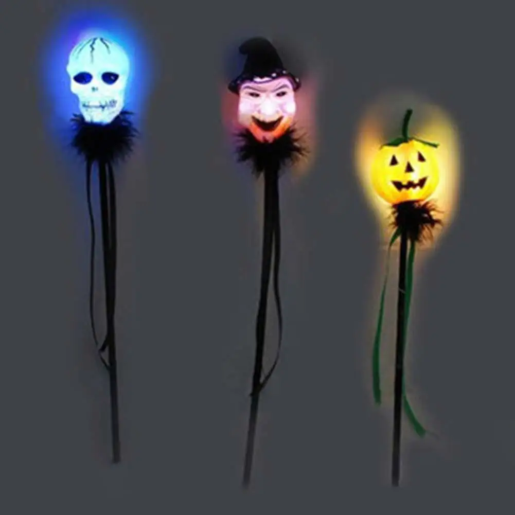 

Skull Head Witch Pumpkin Shape Halloween LED Flashing Bar Glow Stick