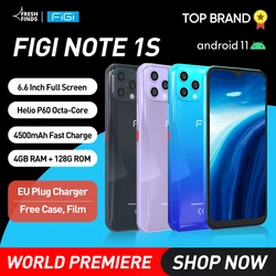 World Premiere FIGI NOTE 1S 6.6 Inch Smartphone Helio P60 OCTA Core Mobile Phone 4G RAM 128G ROM Cellphone 4500mAh Fast Charge