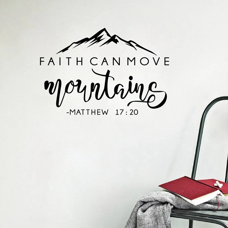 Faith Can Move Mountains Bible Verse Quote Decals Matthew 1720 Vinyl