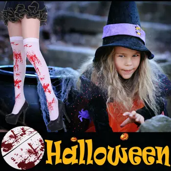 

Girls Women Over the Knee Socks Halloween Blood Stained Bloody Stockings