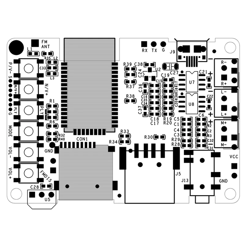Bluetooth 5 0 Transmitter Receiver Module BK3266 Audio Stereo Amplifier Board AUX Audio Input DC 3 6 5V