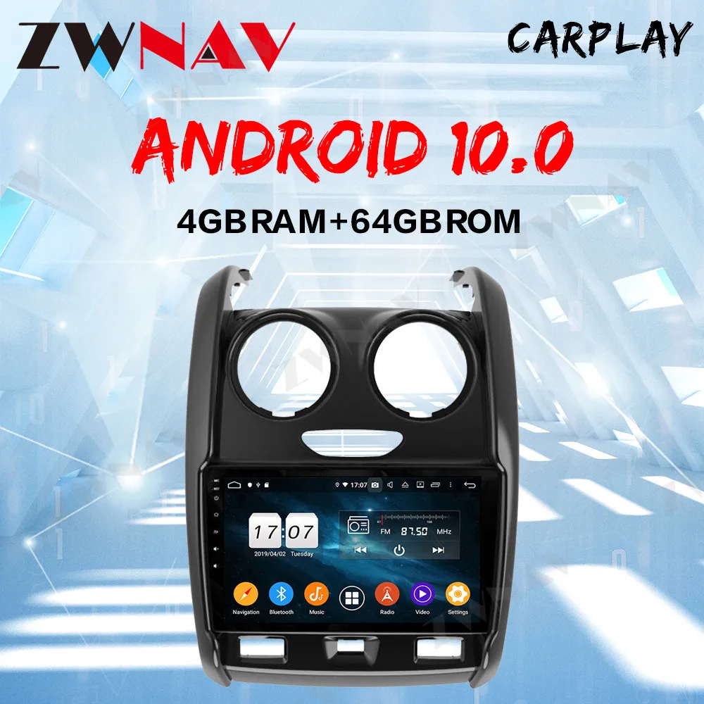 Автомобильный мультимедийный плеер на Android 10 с gps-навигацией для RENAULT DUSTER /Dacia Logan