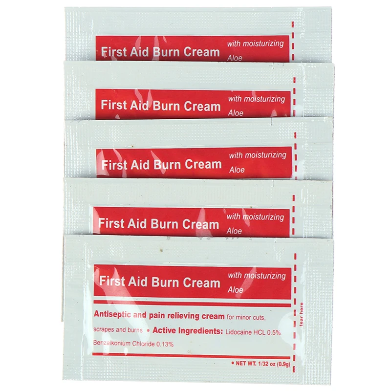 5pcs Dressing Burn Cream Wound Care Anti-infection 0.9g / Packet Ointment Gel For Burns First Aid Kit Accessories
