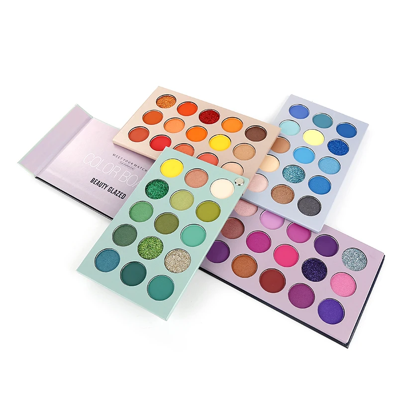 Beauty Glazed 60 оттенков Металлические тени для век Палитра Макияж Косметика хайлайтер