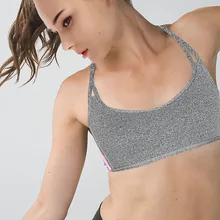 Женское платье в европейском и американском стиле, майка с перекрестной спинкой, сексуальное, с открытой спиной, с накладкой на грудь, ударопрочное Спортивное нижнее белье, быстросохнущее, для йоги