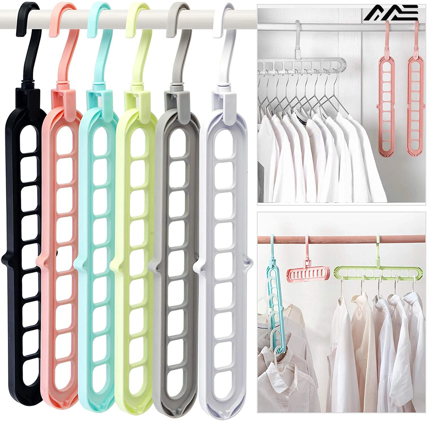 Plastic Storage Clothes Rack  Hangers - Multifunctional Folding