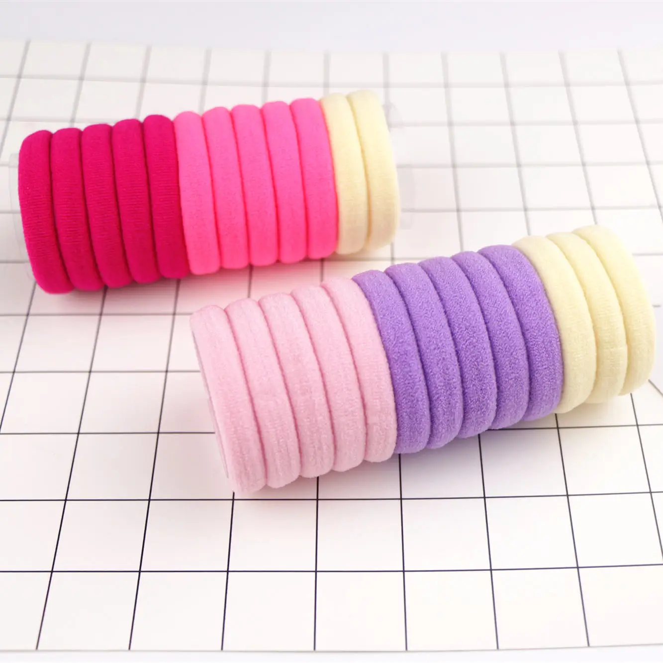 25/50PCS/Lot 4.5CM Rainbow Colorful Hair Band Gum Hair Ties For Girls Rubber Bands Hair Elastics Kids Accessories Headdress cute hair clips