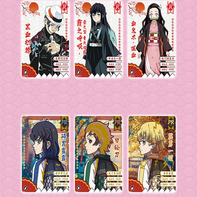 Demon Slayer No Yaiba Paper Card Letters One Games Children Anime Peripheral Character Collection Kid's Gift Playing Card Toy 3