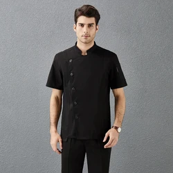 Jaqueta de trabalho e uniforme para chef de cozinha, casaco para chefe de cozinha e restaurante, fantasia profissional, novo, 2021