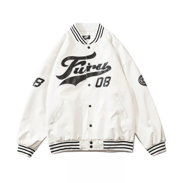 UNCLEDONJM PU leather jacket for men 2021AW men winter jacket casual coat men Street wear fashion mens leather jacket 9185 white