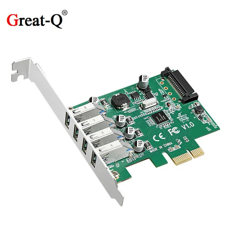 5 Гбит/с 4 Порты USB 3 0 концентратор для PCIE PCI express карты расширения Riser карта адаптера