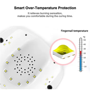

Led Nail Lamp For Manicure 72w Led Uv Nail Gel Curing Lamp Light Nail Gel Polish Dryer Nail Art Machine For Uv Gel